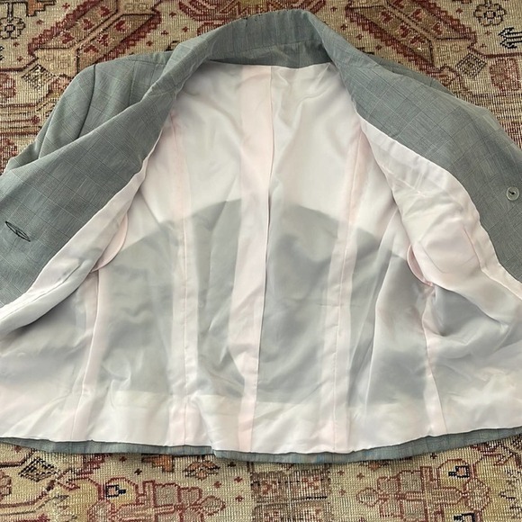 Vintage beautiful plaid large button detail blazer medium - Picture 4 of 8